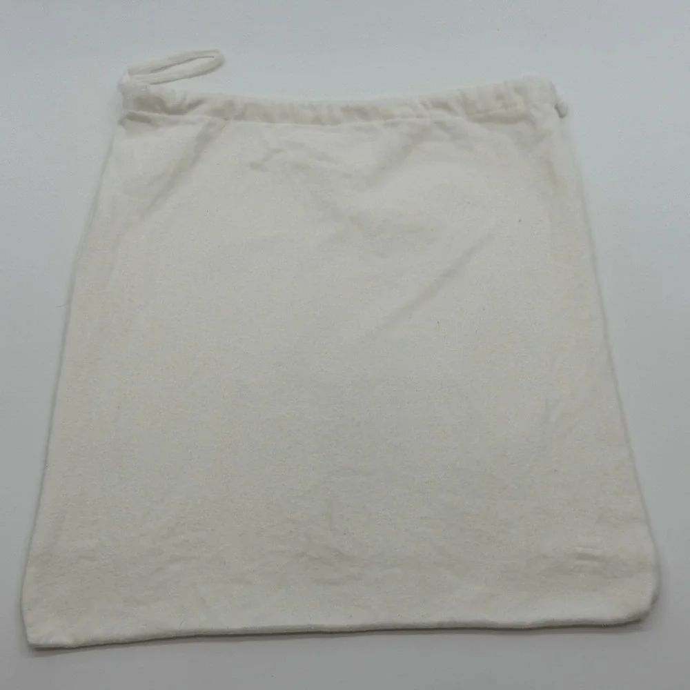 Bottega Veneta Dust Bag White Green Logo Cotton Flannel Drawstring Storage Bag